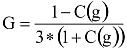 G=(1-C(g))/(3*(1+C(g)))