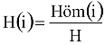 H(i)=Höm(i)/H