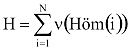 H=Szumma(i=1..N: n(Höm(i)))