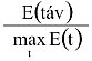 E(táv)/max(E(t))