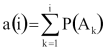 a(i)=Szumma(k=1..i:P(A(k)))