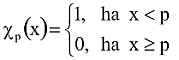 Khi(p)(x)=1, ha x<p; 0 ha x>=p