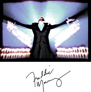 Freddie Mercury aláírásos képe
