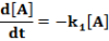 Függvény egyenlete: A kiindulási anyag koncentrációjának időbeli változását leíró függvény.